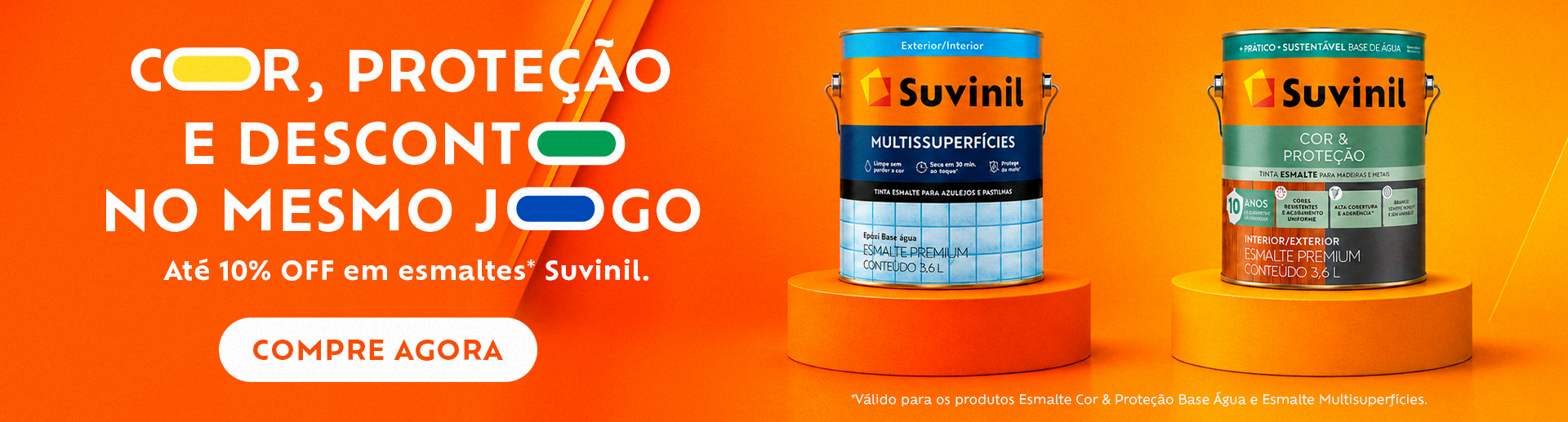 Confira esmaltes Suvinil com até 10% OFF